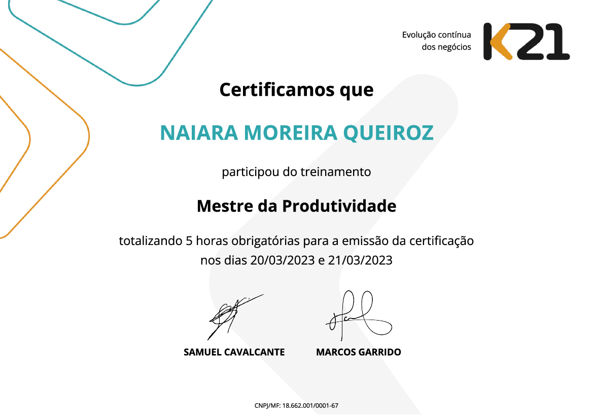 Certificado K21